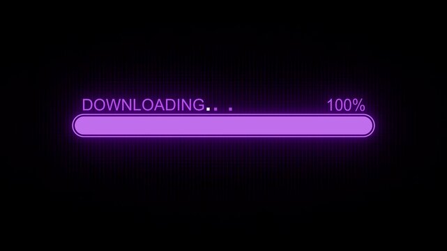 Digital Download Progress Bar Animation, Stylish Animated Loading Bar