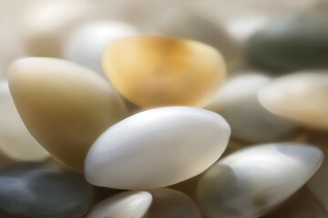 Soft dreamy stones in warm light