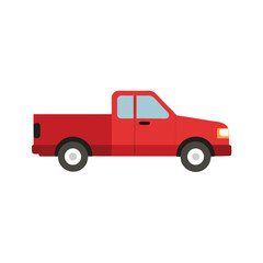 red truck isolated
