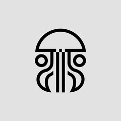 Neon jellyfish with vibrant glow vector illustration