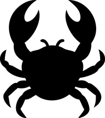 Isolated Crab Silhouette Vector Illustration A simple elegant design featuring a crab in silhouette perfect for coastal or nautical themes