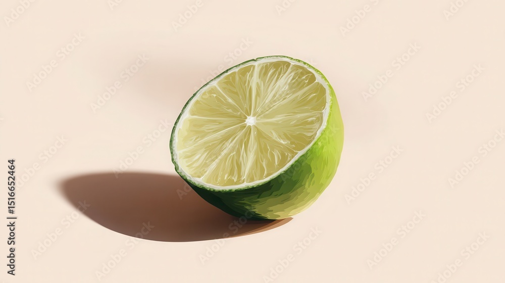 Poster close-up view of a lime slice.