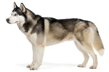 siberian husky dog isolated