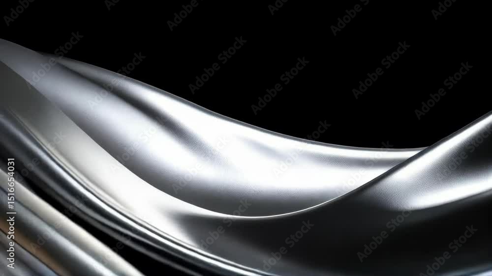 Aufkleber abstract metallic wavy design on a dark background with a seamless elegant texture for a futuristic 