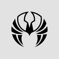 Stylized phoenix dragon in vector lines vector illustration