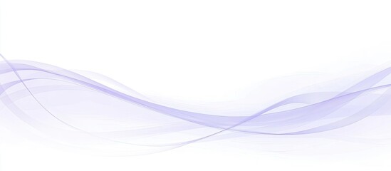Delicate lavender flowing lines on white background