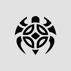 Turtle in Polynesian style with intricate patterns vector illustration