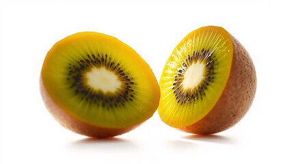Golden kiwi halves shine bright