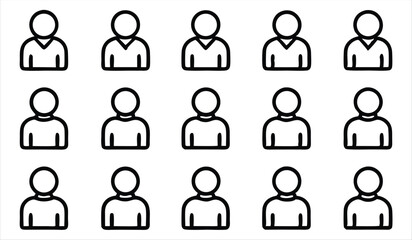 Team, Group, and Community Pictogram Set for Business on White Background

