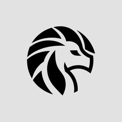 Tribal style abstract lion silhouette vector illustration