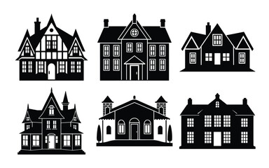 vector illustration of a city house on a white background 