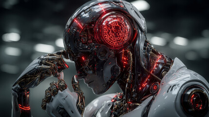 Hands of robots touching on information security network connections highlight robotics safeguarding systems. Robots enhance secure authentication, protect data, prevent breaches, ensure encryption.
