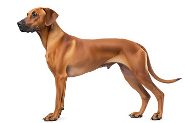 Dog profile, rich brown coat