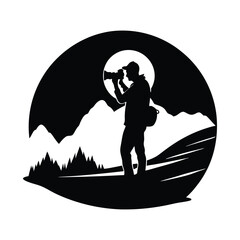 sunset photoshoot vector silhouette