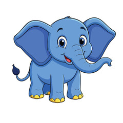 Adorable Colorful Elephant Icon Illustrations