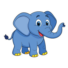 Adorable Colorful Elephant Icon Illustrations