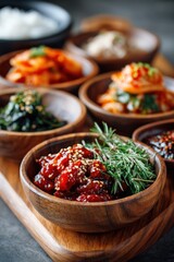Fototapeta premium South Korean chili sauces, condiments and side dish