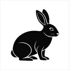 Fototapeta premium Rabbit icon vector illustration isolated on white background