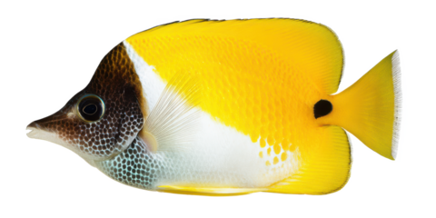 Vibrant Yellow Butterflyfish Stunning Close-Up of a Tropical Marine Fish