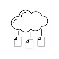 Cloud Data Vector icon