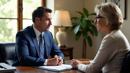 Financial Advisor Consulting with a Client