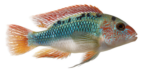 Vibrant Electric Blue Cichlid Fish A Stunning Aquarium Addition