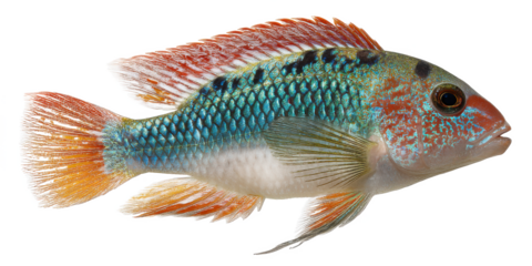 Vibrant Electric Blue Cichlid Fish A Stunning Aquarium Addition