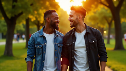Fototapeta premium Same-Sex Couple Enjoying a Romantic Moment