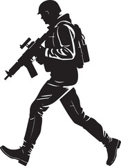 Naklejka premium Patriotic Soldier Silhouettes 