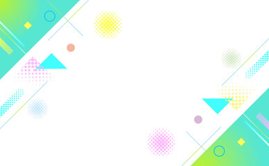 ビジネス　ポップな幾何学背景イラスト
