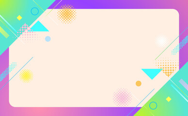 ビジネス　ポップな幾何学背景イラスト