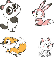 Cute Kawaii Design Illustration. Adorable Kawaii Art Collection. Kawaii Style Graphics for Kids. Fun and Colorful Kawaii Drawing. Pastel Kawaii Character Design. Kawaii Cartoon Art in Flat Style