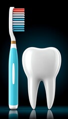Toothbrush and Tooth Graphic