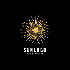 Fototapeta premium Sun Logo Vector Design – Bright, Minimal, and Versatile Symbol