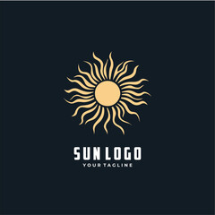 Fototapeta premium Sun Logo Vector Design – Bright, Minimal, and Versatile Symbol