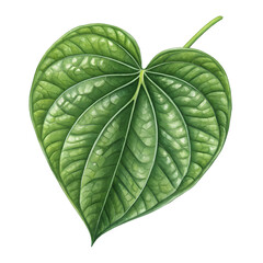 Obraz premium green leaf on white background