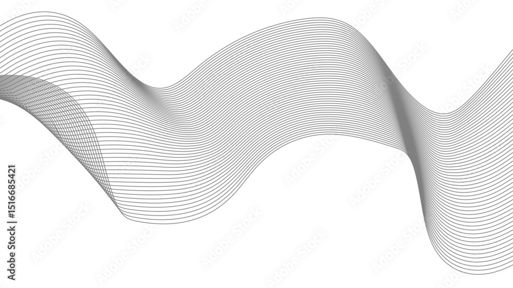 Poster abstract wave element for design. digital frequency track equalizer. stylized line art background. v
