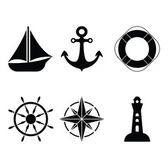 A Nautica themed icon set inspired by maritime elements, featuring ships, anchors, compasses, waves, and naval symbols. Perfect for ocean navigation, military, logistics, and nautical branding