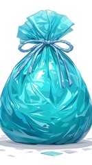 Teal Gift Bag on White