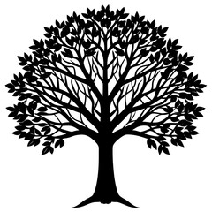 Obraz premium vector tree silhouette