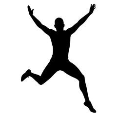 silhouette of a man jumping
