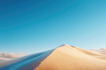 endless expanse of sandy dunes under clear blue sky