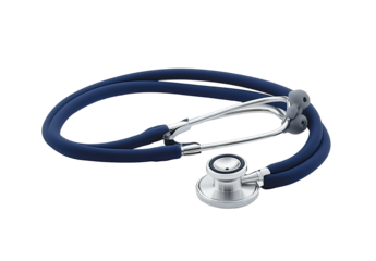 Dark blue medical stethoscope