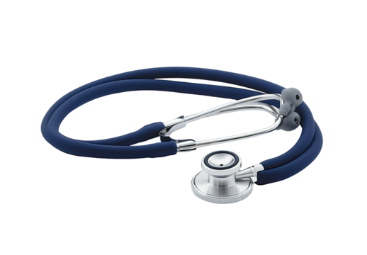 Dark blue medical stethoscope