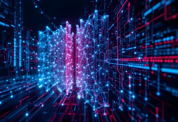 Obraz premium Crystalline Filter: Purifying Digital Data Streams