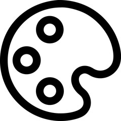 Paint Palette Icon with Colorful Paint Splatters Representing Art Creativity Design and Artistic Expression for Graphic Design Projects and Creative Applications