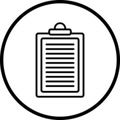 Clipboard line icon style