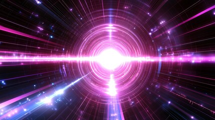 Obraz premium Abstract vibrant tunnel