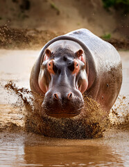 hippopotamus in water