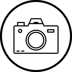Camera line icon style